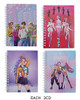 5.5"x4.9" Novelty Notebook 12 per pk (1492) .68 each
