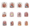 Kids Capybara Mixed Design 12 Pack Pre Glued Nails .68 each set