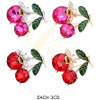 1.6" Charming Bee & Cherry Brooch .68 each