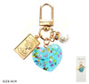2.4" Confetti Heart Charm Keychain/ Bag Charm .68 each