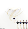 Gold & Silver Chain Heart Key Pendant MOOD Necklace & Earring Set .68 per set 