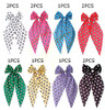 13" Soccer Print Long Tail Cheer Hair Bow .68 each