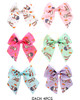 3.7" Novelty Print Gator Clip Hair Bow 24 pcs .34 each