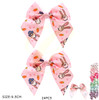 3.7" Novelty Print Gator Clip Hair Bow 24 pcs .34 each