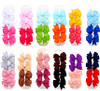 3.3" 4 Pc Set Solid Hair Bow Clip .68 each set