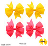 3.3" 4 Pc Set Solid Hair Bow Clip .68 each set