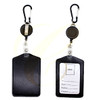 4" All Black  Clip On Retractable ID Holder (vertical) .68 each