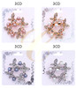 2.1" Butterfly Pearl Rhinestone Brooch Pin .68 each