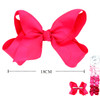 7" Grosgrain Gator Clip Hair Bow Red Tone Mix .68 each