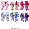 5.9" Novelty Print Gator Clip Hair Bow (1256) .68 each