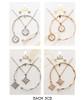 3 Pc Gold & Silver Hi Fashion Jewelry Set – Necklace, Bracelet & Earrings (0825) .72 each set
