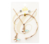 3 Pc Gold & Silver Butterfly Jewelry Set – Necklace, Bracelet & Earrings  (0826) .72 each set