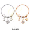 Spring Style Gold & Silver Bracelet w/ Quatrefoil & Heart Charms (2026)  .68 each