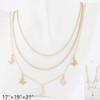 Gold & Silver Layered Butterfly Charm Necklace .68 each
