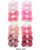 3.1" 4 Pc Set Pink Tone Glitter Polka Dot Hair Bows .68 each set