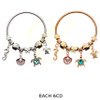 Spring Style Gold & Silver Ocean Charm Bracelet .68 each