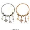 Spring Style Gold & Silver Ballerina Charm Bracelet .68 each