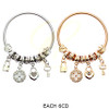 Spring Style Gold & Silver Heart & Lock Charm Bracelet .68 each