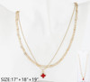 Triple Layer Chain Necklace with Quatrefoil Pendant .68 each