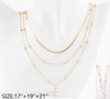 Triple Layer Chain Necklace with Cross Pendant .68 each