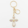 4.3" Iridescent Rhinestone Cross Keychain .68 each