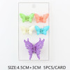5 Pc Set Glitter Butterfly Claw Clip .68 each set