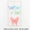 5 Pc Set Translucent Butterfly Claw Clip .68 each set
