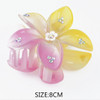 3.1" Ombre Plumeria Flower Rhinestone Claw Clip .68 each