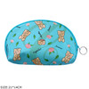 8.2" x 5.5" Teddy Bear Print Zipper All Purpose Cosmetic Bag .68 each