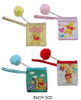 4.3" Novelty Wristlet Pouch with Pom-Pom Keychain (0708) .68 each