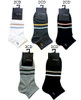 Men’s Stripe Accent Ankle Socks .68 each