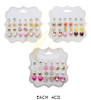 12 Pairs Assorted Stud Earring Set (3185) .68 each set