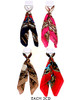 20" Square Chain Print Scarf w/ Scarf Slide Mx Colors  .68 each
