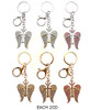 4.7" Rhinestone Angel Wing Cross Keychain/ Bag Charm .68 each