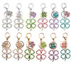 4.5" Rhinestone Clover Keychain Bag Charm .68 each