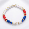Puerto Rico Letters Beads w/ Discs Bracelet .68 each