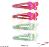 4 Pc Set Translucent Butterfly Snap Clips .68 each set