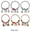Kids Spring Style Gold & Silver Charm Bracelet with Flower Charms .68 each