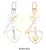 4.3" Bow Heart Cross Charm Keychain .68 each