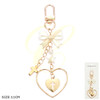 4.3" Bow Heart Cross Charm Keychain .68 each