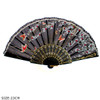 9" Black Floral Folding Hand Fan .68 each