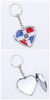 Dominican Republic Flag Heart Keychain Mirror .82 each