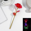 9.75" Light Up Shiny Wrapped Red Tone Rose w/ Gold Stem $1.25 each