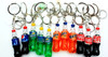 Soda Bottle Key Chains w/ Ball & Clip  Mx Styles .68 each