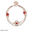Rhinestone Butterfly Quatrefoil Charm Double Chain Anklet .68 each