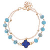 Faceted Crystal Bead Quatrefoil Anklet .68 each