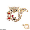 1.8" Rhinestone Fox Brooch Pin .68 each