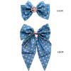 2 Pc Set Denim Look Polka Dot Bow Hair Clip .68 each set