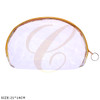 7.5" x 5.5" Transparent Vinyl Cosmetic Bags w/ Gold & Silver Trim & Zipper .68 each