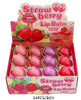 Strawberry Shaped Lip Balm with Keychain 24 pcs display box .75 each